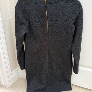 Elegant Banana Republic Black Textured Long Sleeve Dress
